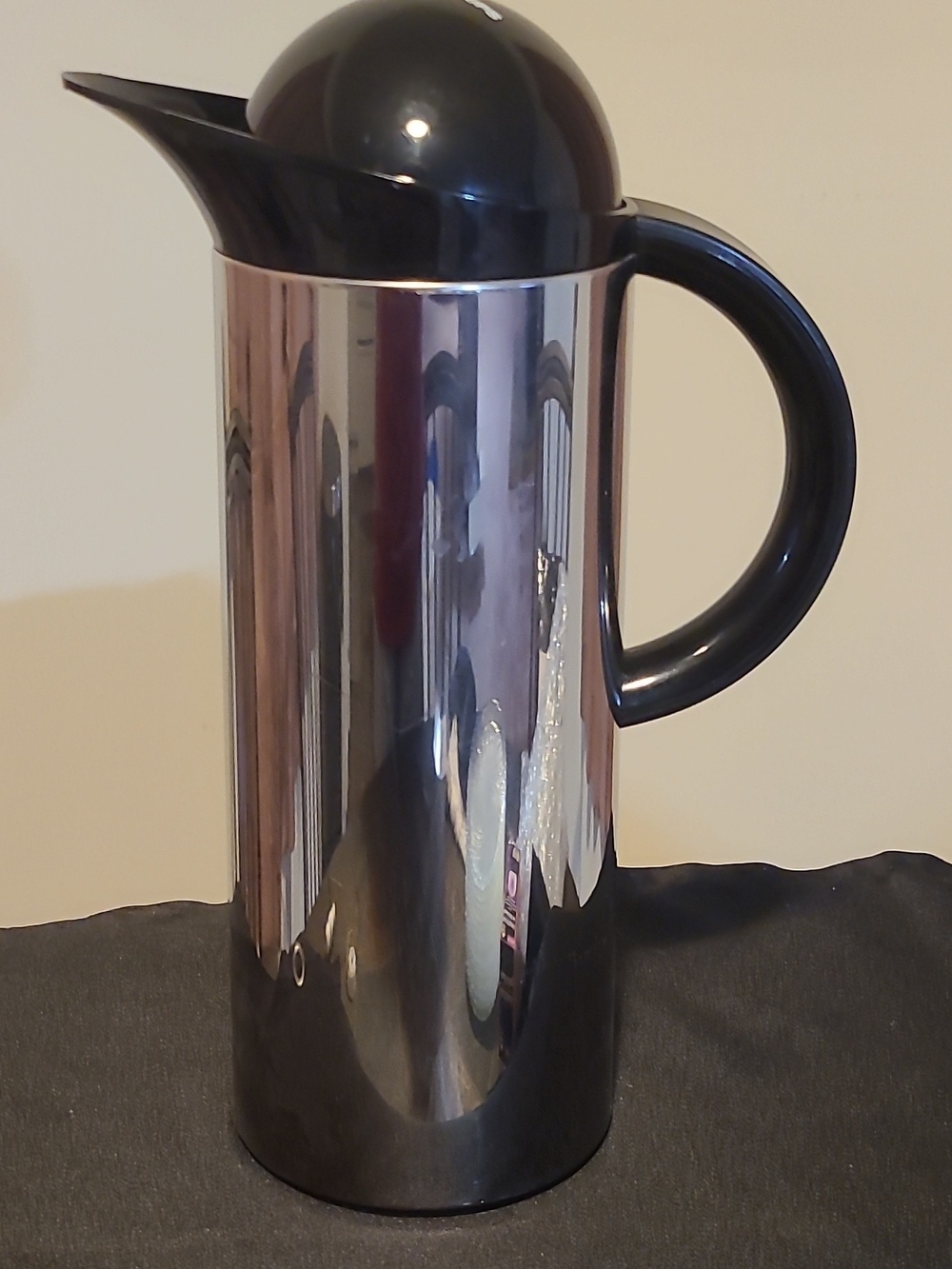 Vintage Krups Thermart Type 280 Chrome Thermal Coffee Carafe Thermos Jug Black